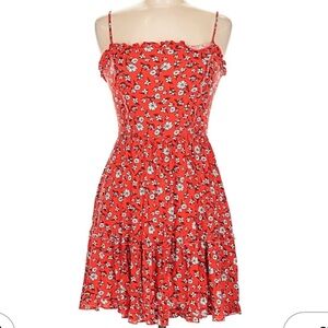 Mi Ami Red and White Floral Dress